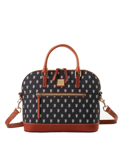 Dooney & Bourke Women's  San Francisco Giants Signature Domed Zip Satchel Purse In Black