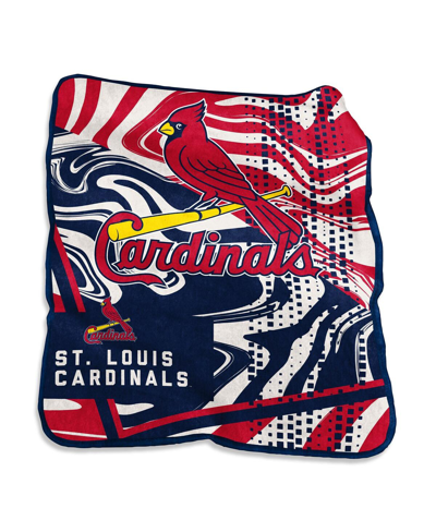 Logo Brands St. Louis Cardinals 50" X 60" Swirl Raschel Throw Blanket In Multi