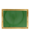 Vietri Florentine Wooden Accessories Medium Rectangular Tray In Green