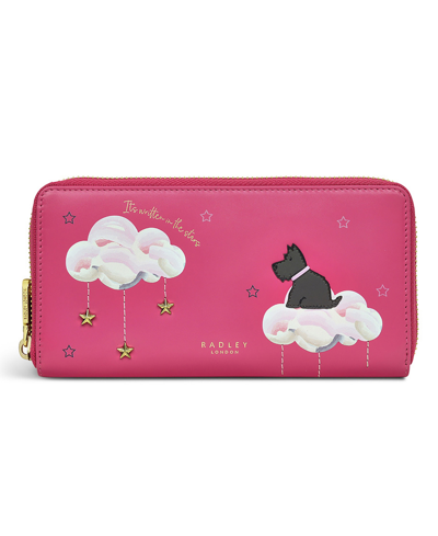 Radley London It's Written In The Stars Large Leather Zip Around Wallet In Coulis