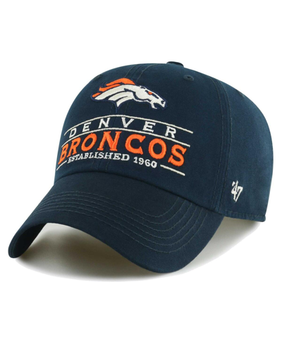 47 Brand Men's ' Navy Denver Broncos Vernon Clean Up Adjustable Hat