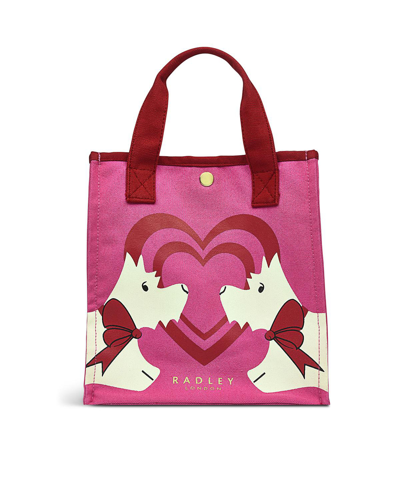 Radley London Valentines Small Cotton Open Grab In Coulis