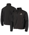 DUNBROOKE MEN'S DUNBROOKE BLACK NEW ORLEANS SAINTS CIRCLE SOFTSHELL FLEECE FULL-ZIP JACKET