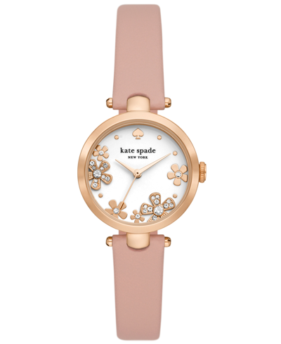 Kate Spade Women's Holland Three Hand Pink Leather Watch 28mm