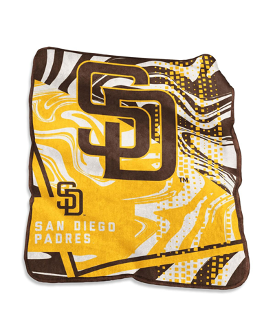 Logo Brands San Diego Padres 50" X 60" Swirl Raschel Throw Blanket In Multi