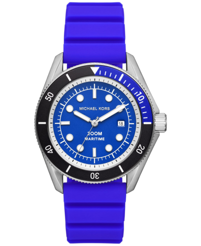 Michael Kors Men's Maritime Three-hand Blue Silicone Watch 42mm
