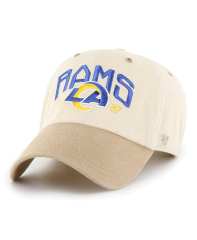 47 Brand Men's ' Natural, Tan Los Angeles Rams Sierra Clean Up Adjustable Hat In Natural,tan