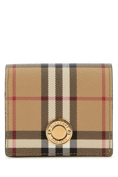 BURBERRY BURBERRY WOMAN PRINTED CANVAS SMALL WALLET