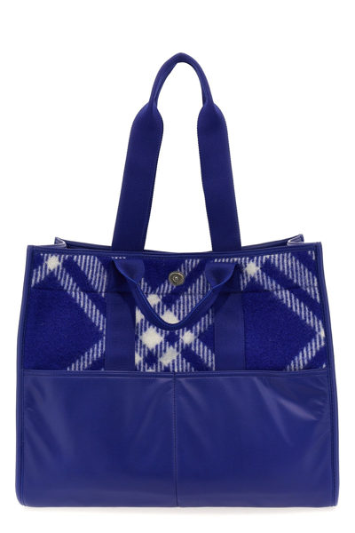 Burberry Women Shopping Check In Blue