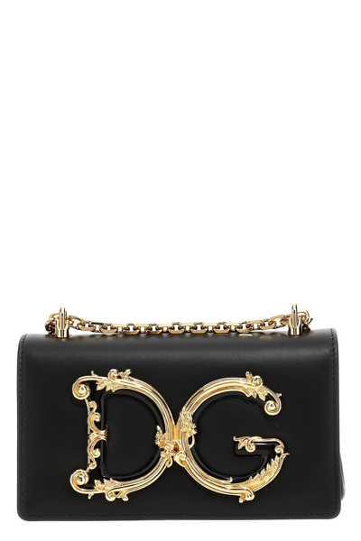 Dolce & Gabbana Dg Smartphone Holder In Black