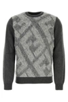 Fendi Embroidered Wool Blend Sweater In Multicolor