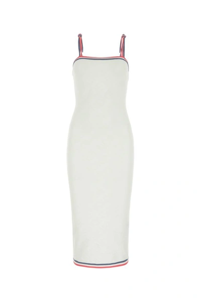 Fendi Woman Ivory Viscose Blend Dress In White