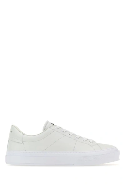 Givenchy City Sport Leather Sneakers In White
