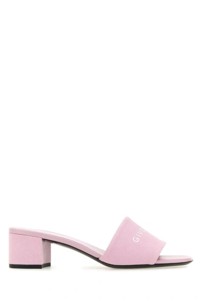 Givenchy Woman Pink Canvas 4g Mules