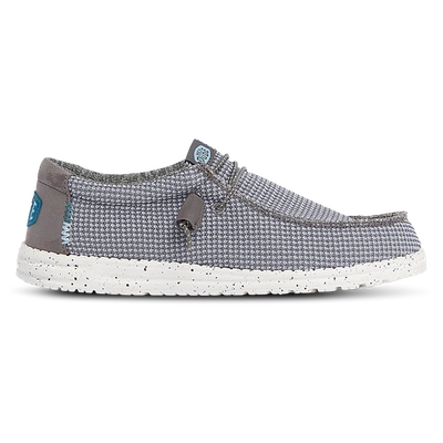 Heydude Mens  Wally Sport Mesh In Grey/white