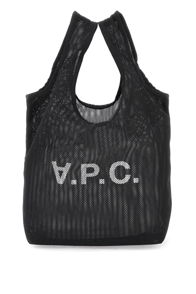 Apc Mesh Tote Bag In Black