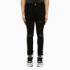 AMIRI AMIRI BLACK SKINNY JEANS WITH CAMOUFLAGE PATCHES