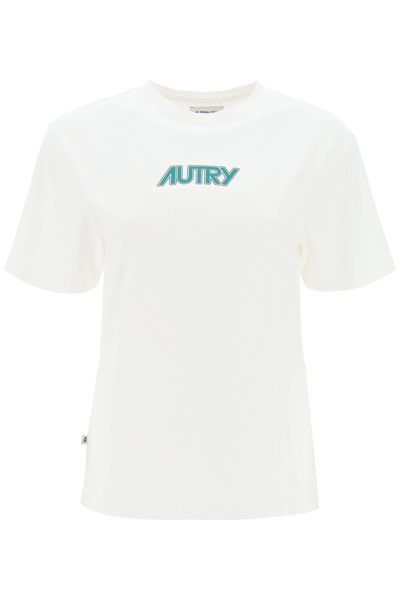Autry T Shirt With Printed Logo In White