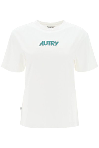 Autry Women's T-shirt With Printed Logo In White