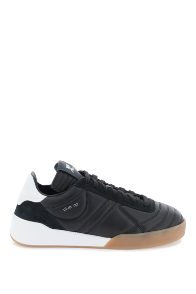 Courrèges Club 02 Leather Trainers In Black