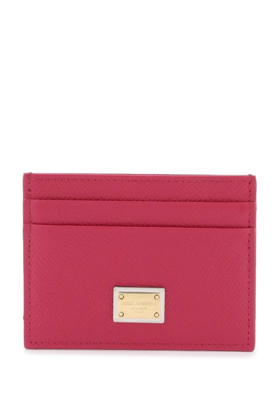 Dolce & Gabbana Dauphine Leather Card Holder In Multicolor