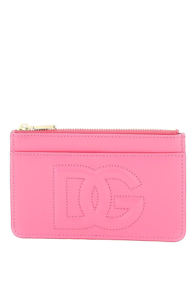 Dolce & Gabbana Dg Logo Card Holder Women In Pink