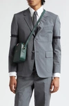 THOM BROWNE ARMBAND STRAIGHT FIT UNSTRUCTURED TYPEWRITER CLOTH SPORT COAT