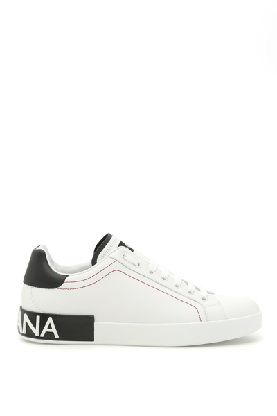 Dolce & Gabbana Portofino Low-top Sneakers In White