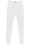 Dsquared2 Sexy Stretch Cotton Chino Pants In White