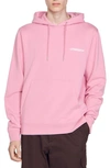 Sandro Fleece Logo Hoodie In Pink