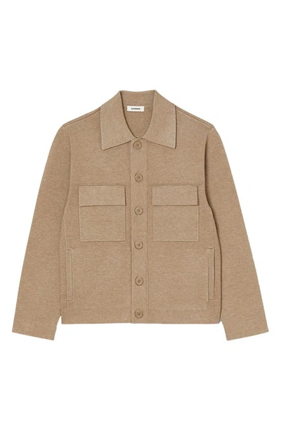 Sandro Home Cardigan In Brown