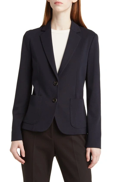 Hugo Boss Jonalahra Knit Blazer In Sky Captain