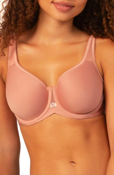 Felina Celestial Full Coverage Underwire Bra In Rose Petal