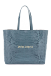 PALM ANGELS CROCO EMBOSSED LEATHER SHOPPING BAG