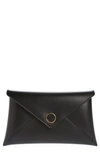 Altuzarra Medallion Envelope Leather Clutch Bag In Black