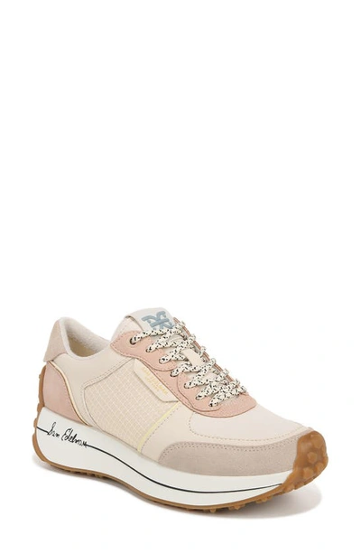 Sam Edelman Jayce Sneaker In Ivory/ Limestone/ Soft Rose