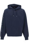 Jacquemus Blue Hoodie With Tonal Logo Lettering Print In Cotton Man