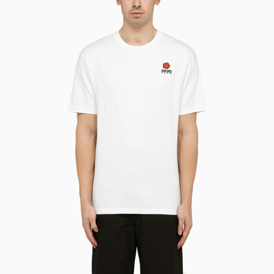 Kenzo White Crew Neck T Shirt With Logo