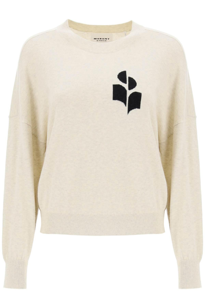 Isabel Marant Étoile Marant Etoile Marisans Sweater With Logo Intarsia In Grey