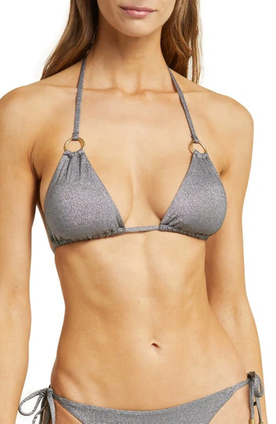 Vitamin A Cosmo Bikini Top In Twilight Metallic