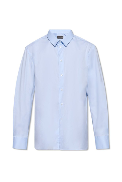 Emporio Armani Classic Shirt In Blue