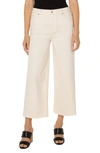 Liverpool Los Angeles Stride High Waist Raw Hem Wide Leg Jeans In Seaside Dunes