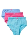 Hatley Kids' Solid 3-pack Assorted Briefs In Pink