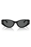 Versace Medusa Beveled Acetate Cat-eye Sunglasses In Black