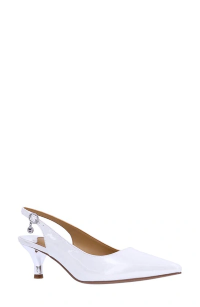 J. Reneé Ferryanne Slingback Pointed Toe Pump In White