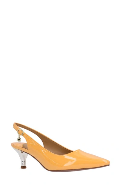 J. Reneé Ferryanne Slingback Pointed Toe Pump In Tangerine