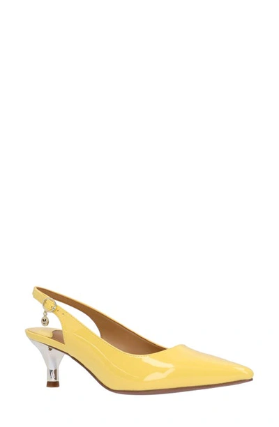 J. Reneé Ferryanne Slingback Pointed Toe Pump In Soft Yellow