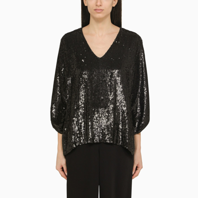 P.a.r.o.s.h. Sequin Blouse In Black