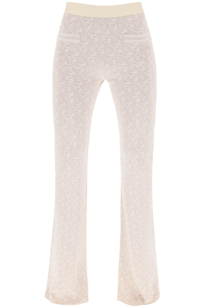 Palm Angels Monogram Jacquard Knitted Pants In White