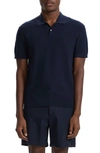 Theory Goris Lightweight Knit Polo Shirt In Baltic